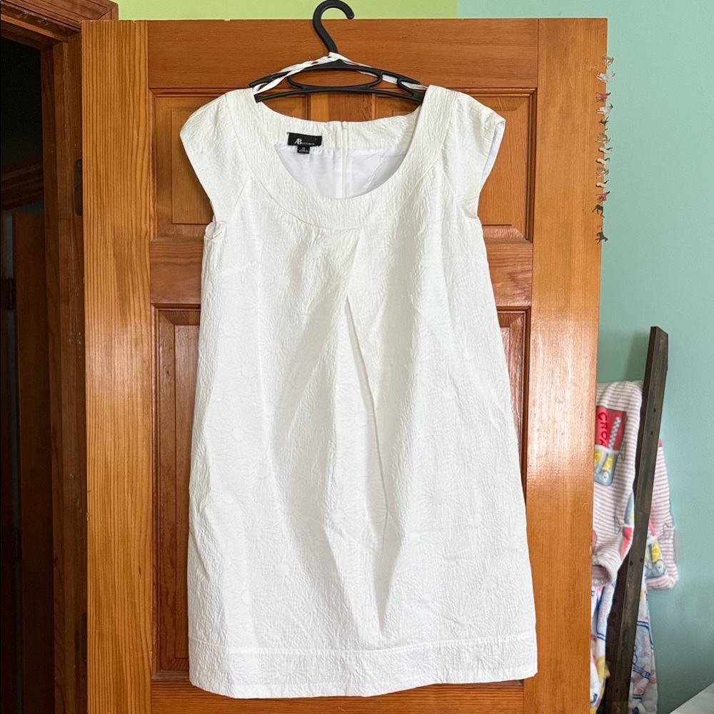 AB Studio White Textured Dress